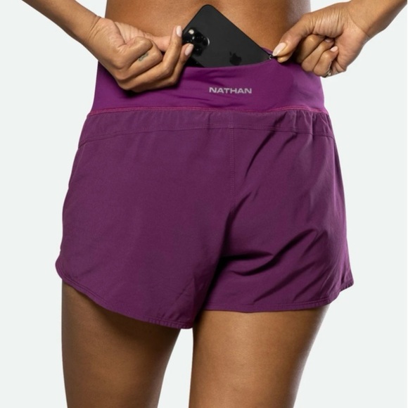 Nathan Purple Stride Running Shorts. NWT - Picture 2 of 16